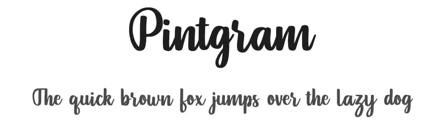 Pintgram by Alit Design — Script Handwritten Font