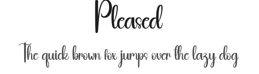 Pleased by Andi Moz — Script Handwritten Font