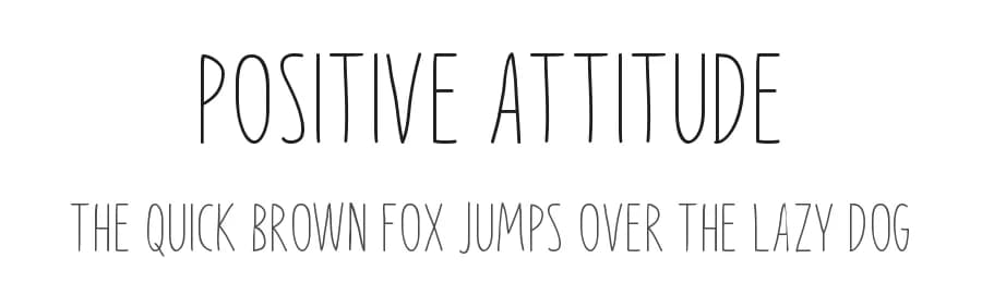 Positive Attitude by Md Shohail Bhuian — Script Handwritten Font