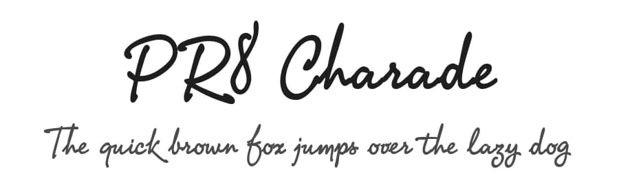 PR8 Charade by Digital PR8 β Script Handwritten Font