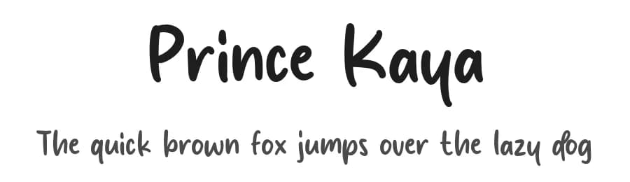 Prince Kaya by MJType — Script Handwritten Font