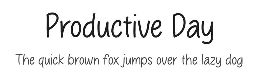 Productive Day by MJType — Script Handwritten Font