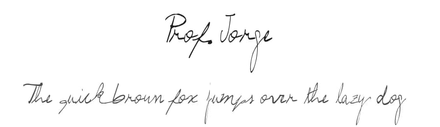 Prof. Jorge by Lea_K. — Script Handwritten Font