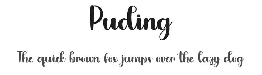 Puding by PiPi Creative STUDIO — Script Handwritten Font