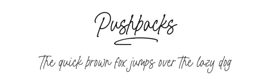 Pushbacks by Letterative Studio — Script Handwritten Font