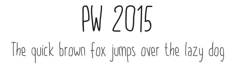 PW 2015 by Peax Webdesign — Script Handwritten Font