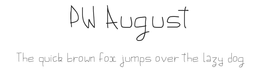 PW August by Peax Webdesign — Script Handwritten Font