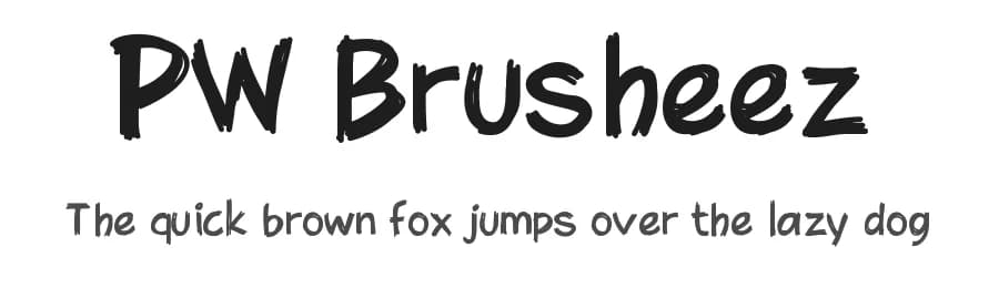 PW Brusheez by Peax Webdesign — Script Handwritten Font