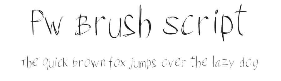 PW Brush Script by Peax Webdesign — Script Handwritten Font