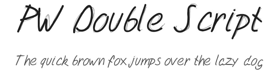 PW Double Script by Peax Webdesign β Script Handwritten Font