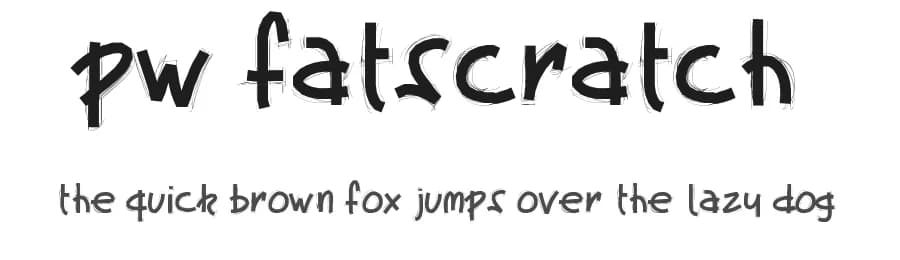 PW Fatscratch by Peax Webdesign — Script Handwritten Font