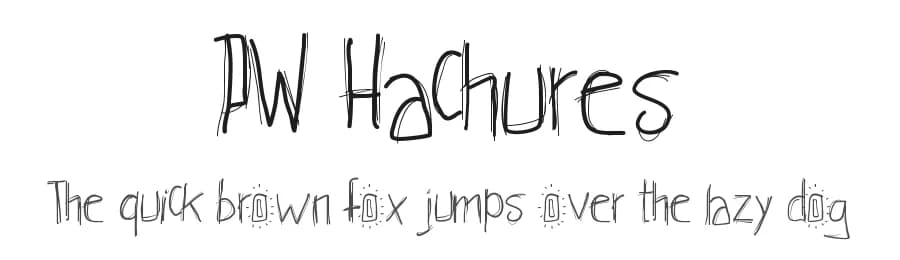 PW Hachures by Peax Webdesign — Script Handwritten Font