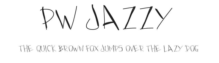 PW Jazzy by Peax Webdesign — Script Handwritten Font