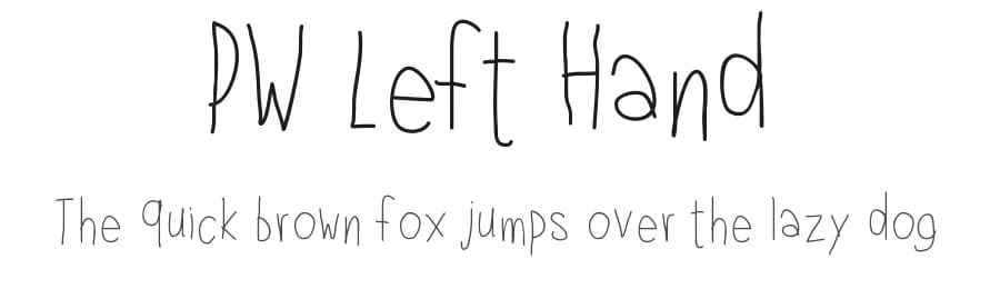 PW Left Hand by Peax Webdesign — Script Handwritten Font