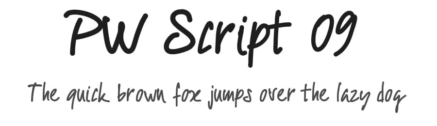 PW Script 09 by Peax Webdesign — Script Handwritten Font