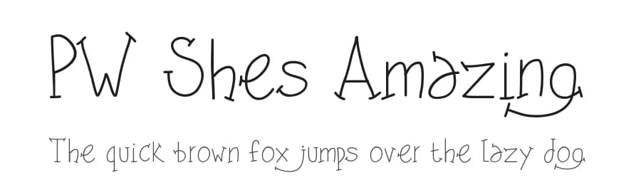 PW Shes Amazing by Peax Webdesign β Script Handwritten Font