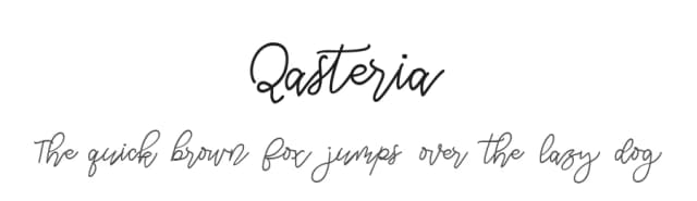 Qasteria by Suamzu Art — Script Handwritten Font