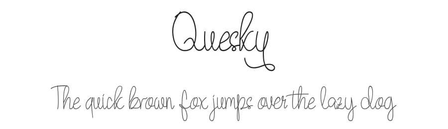 Quesky by CBRTEXT Studio — Script Handwritten Font