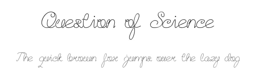 Question of Science by weknow — Script Handwritten Font
