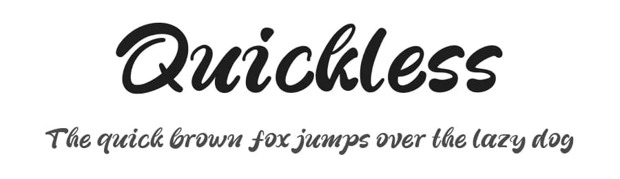 Quickless by Khurasan — Script Handwritten Font
