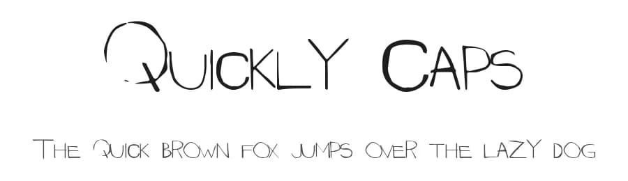 Quickly Caps by Xerographer Fonts — Script Handwritten Font
