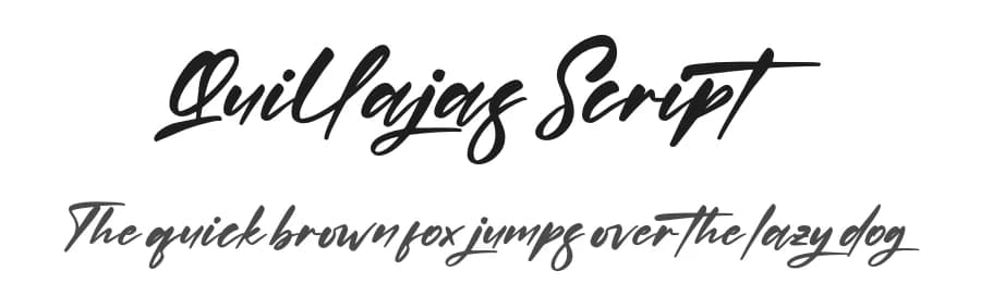 Quillajas Script by Wildan Type — Script Handwritten Font