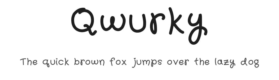 Qwurky by Mahima Khullar — Script Handwritten Font