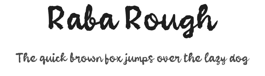 Raba Rough by wepfont.com — Script Handwritten Font