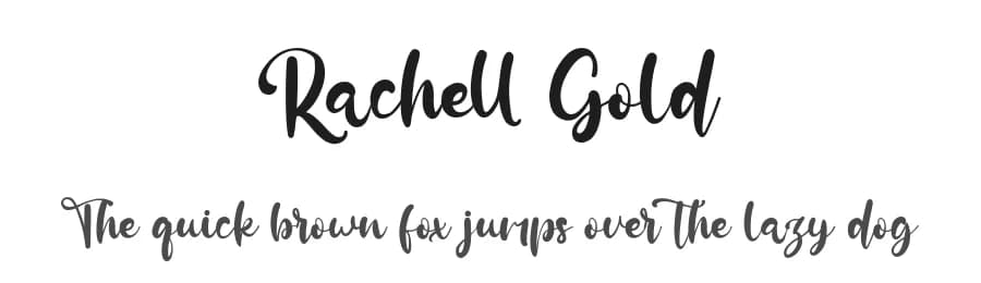 Rachell Gold by Kong Font — Script Handwritten Font