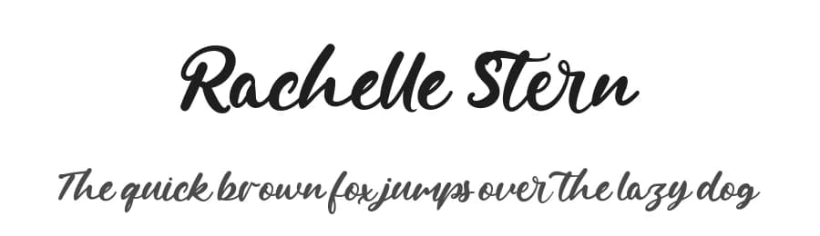 Rachelle Stern by Kong Font — Script Handwritten Font