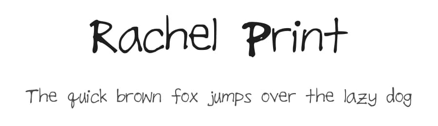 Rachel Print by Rachel Ro — Script Handwritten Font