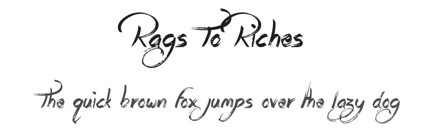 Rags To Riches by JSH creates — Script Handwritten Font
