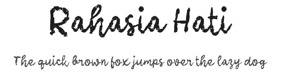 Rahasia Hati by wepfont.com — Script Handwritten Font