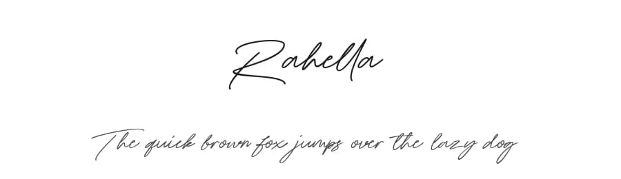 Rahella by Bale — Script Handwritten Font