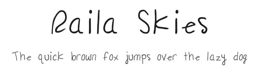 Raila Skies by Dismantle Destroy — Script Handwritten Font