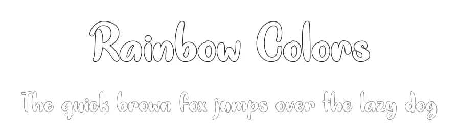 Rainbow Colors by Misti's Fonts — Script Handwritten Font