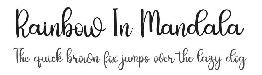 Rainbow In Mandala by FreshtypeINK — Script Handwritten Font