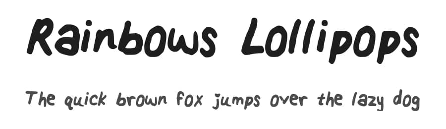 Rainbows Lollipops by Maimoua Hoang — Script Handwritten Font