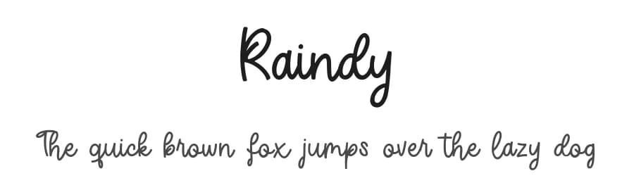 Raindy by Creatype Studio — Script Handwritten Font