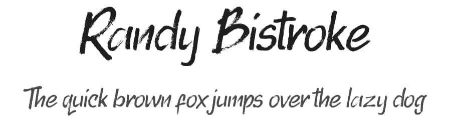 Randy Bistroke by starinkbrush β Script Handwritten Font