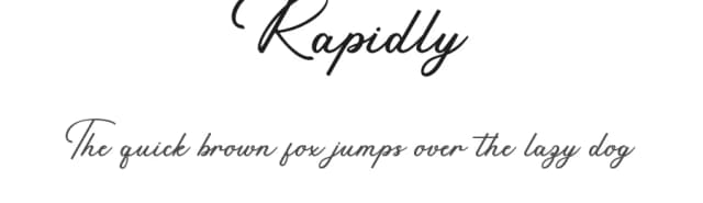 Rapidly by RGB Studio — Script Handwritten Font