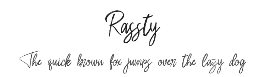 Rassty by Skiiller Studio — Script Handwritten Font