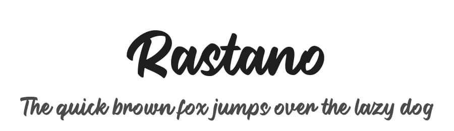 Rastano by Kong Font — Script Handwritten Font