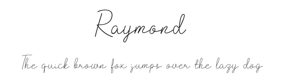 Raymond by Ahmad Dindin — Script Handwritten Font