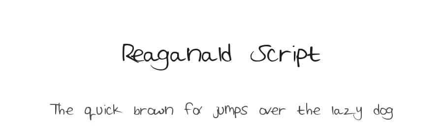 Reaganald Script by Xerographer Fonts — Script Handwritten Font