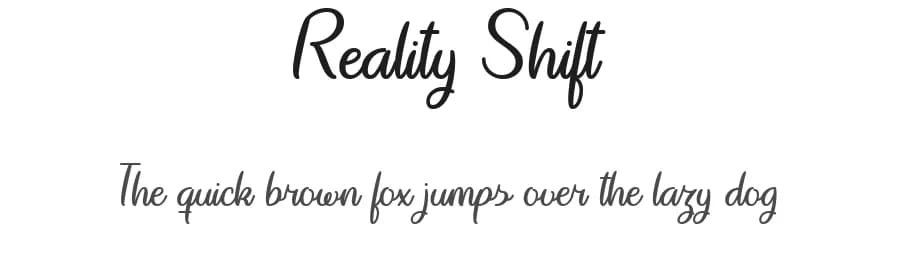 Reality Shift by Misti's Fonts — Script Handwritten Font