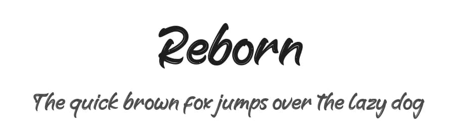 Reborn by productype.com — Script Handwritten Font