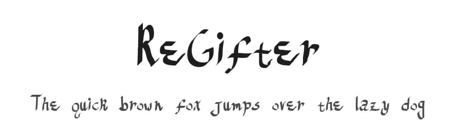 ReGifter by Serendipity Fonts β Script Handwritten Font