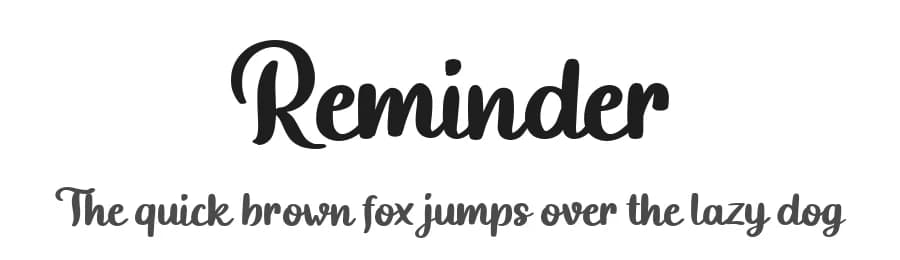 Reminder by Letter Jos — Script Handwritten Font