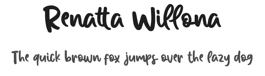 Renatta Willona by Creakokun Studio — Script Handwritten Font